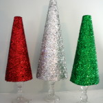 DIY Glitter Christmas Trees