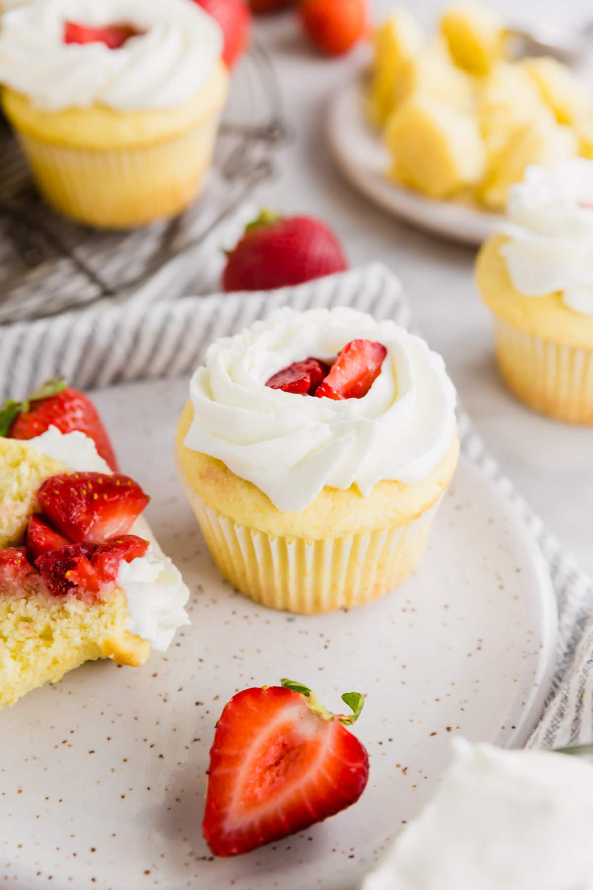 Gluten Free Strawberry Shortcake Cupcakes A Dash Of Megnut