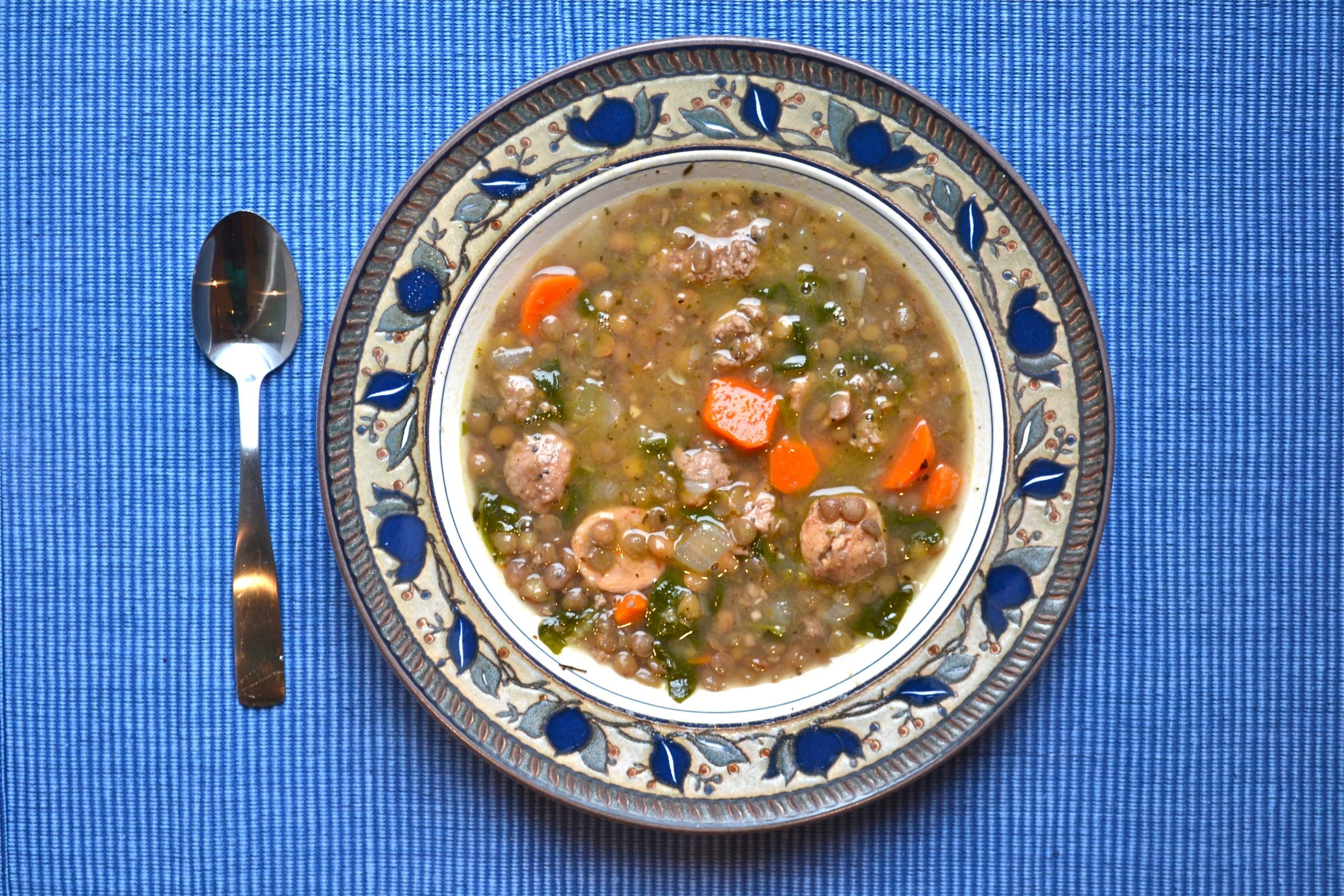 Chicken Sausage and Lentil Soup