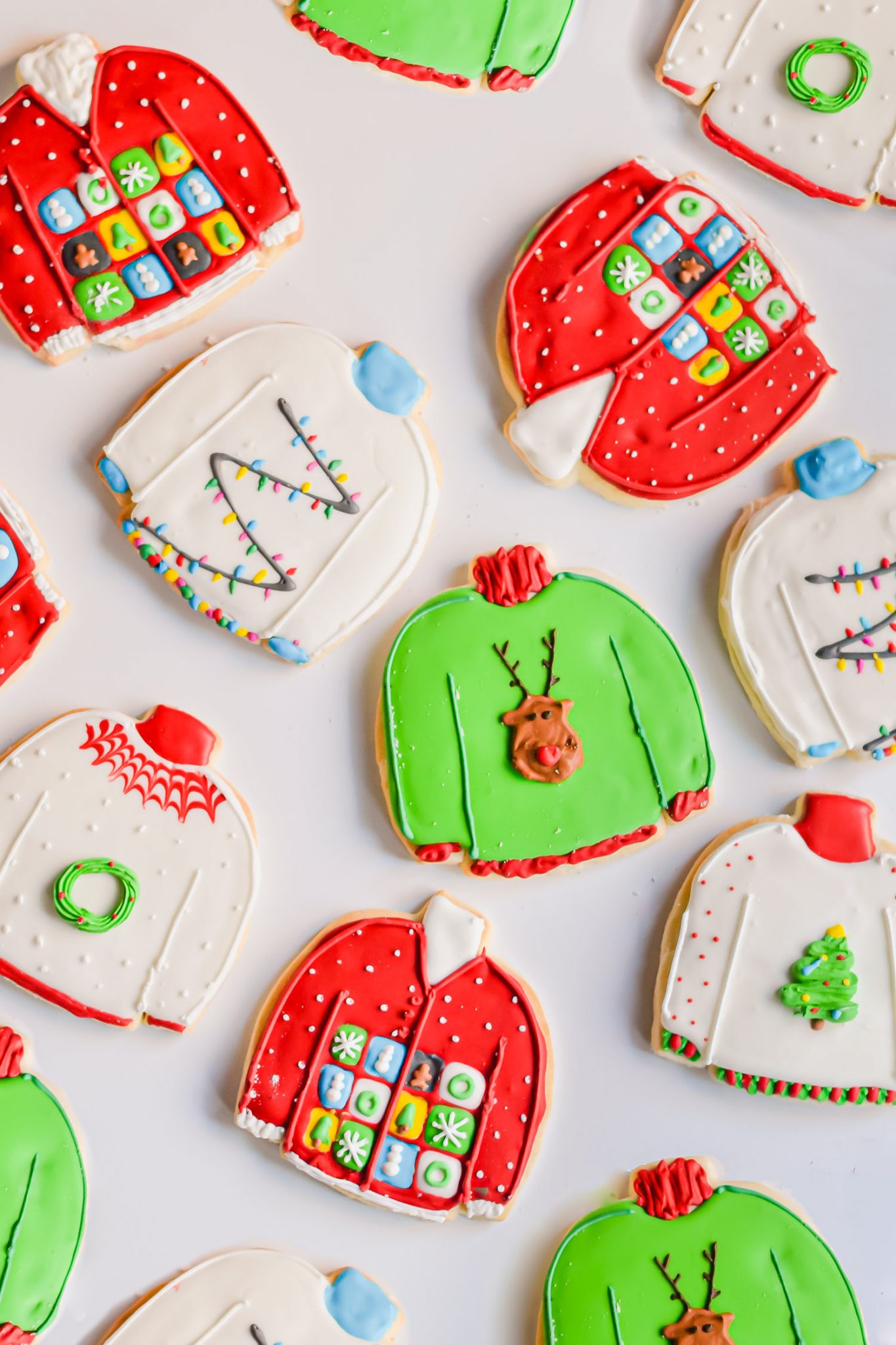 Ugly Christmas Sweater Cookies - A Dash of Megnut