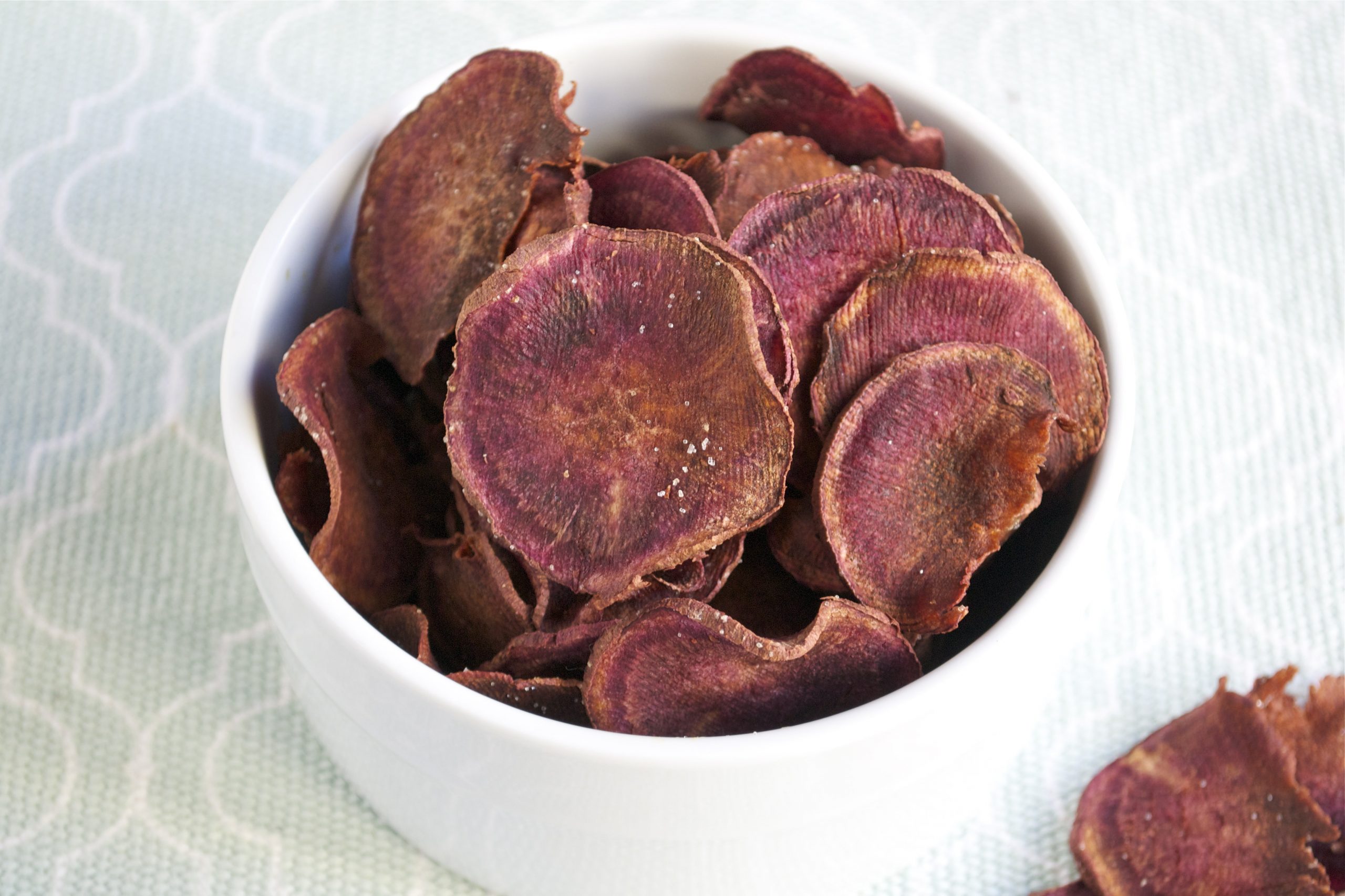 Baked Purple Sweet Potato Chips