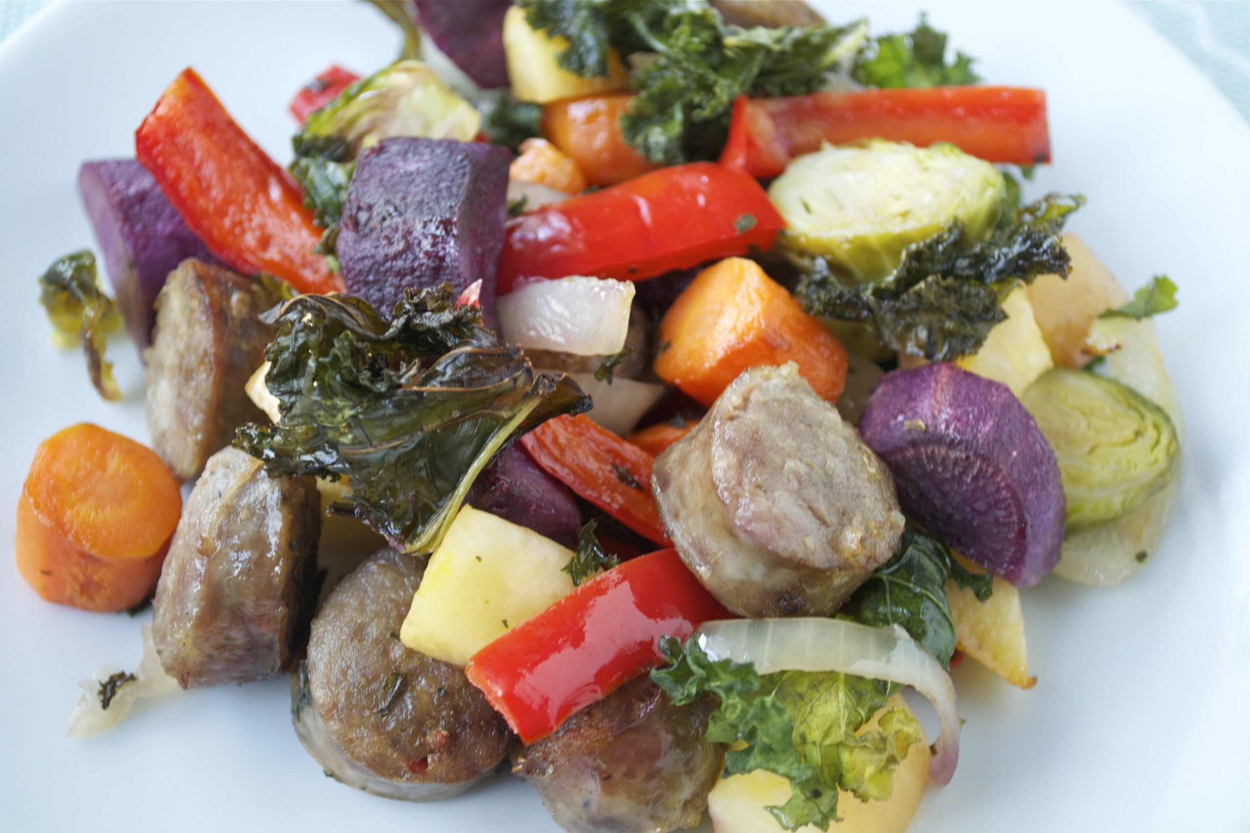 Sheet Pan Roasted Vegetables and Sausage Gluten Free and Dairy Free