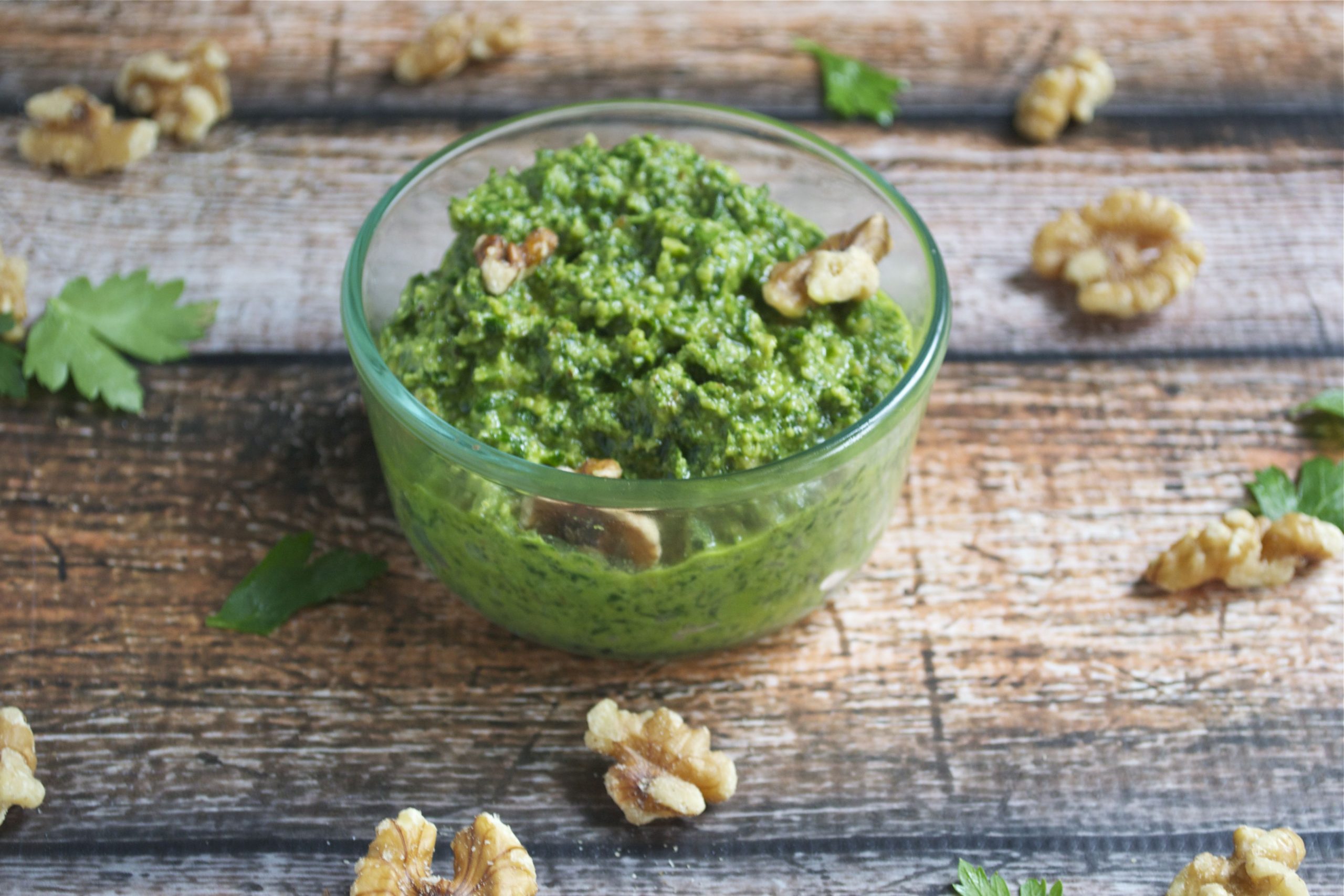 Vegan Parsley Walnut Pesto A Dash of Megnut A Dash of Megnut