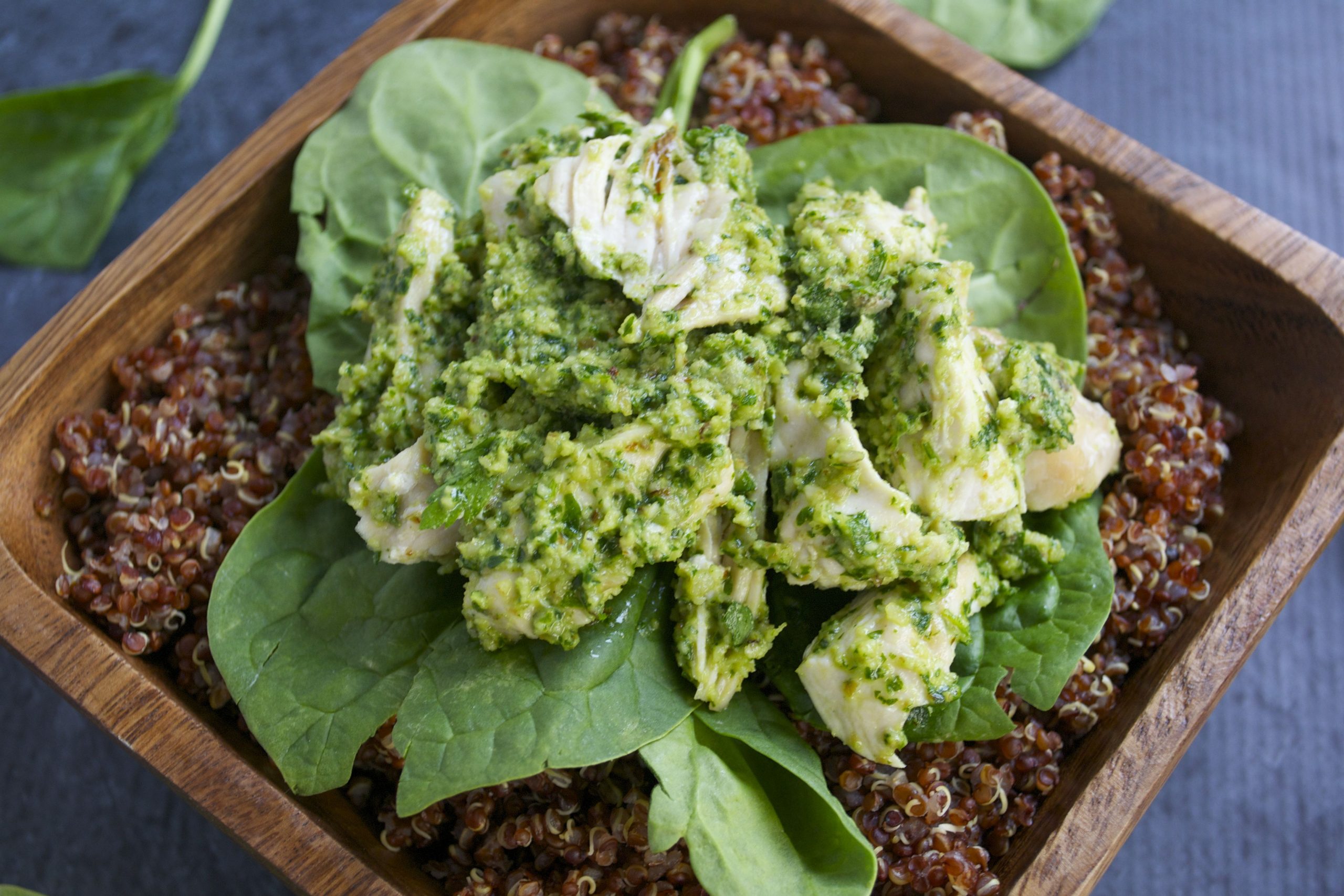 Chicken Pesto Quinoa Bowls A Dash of Megnut