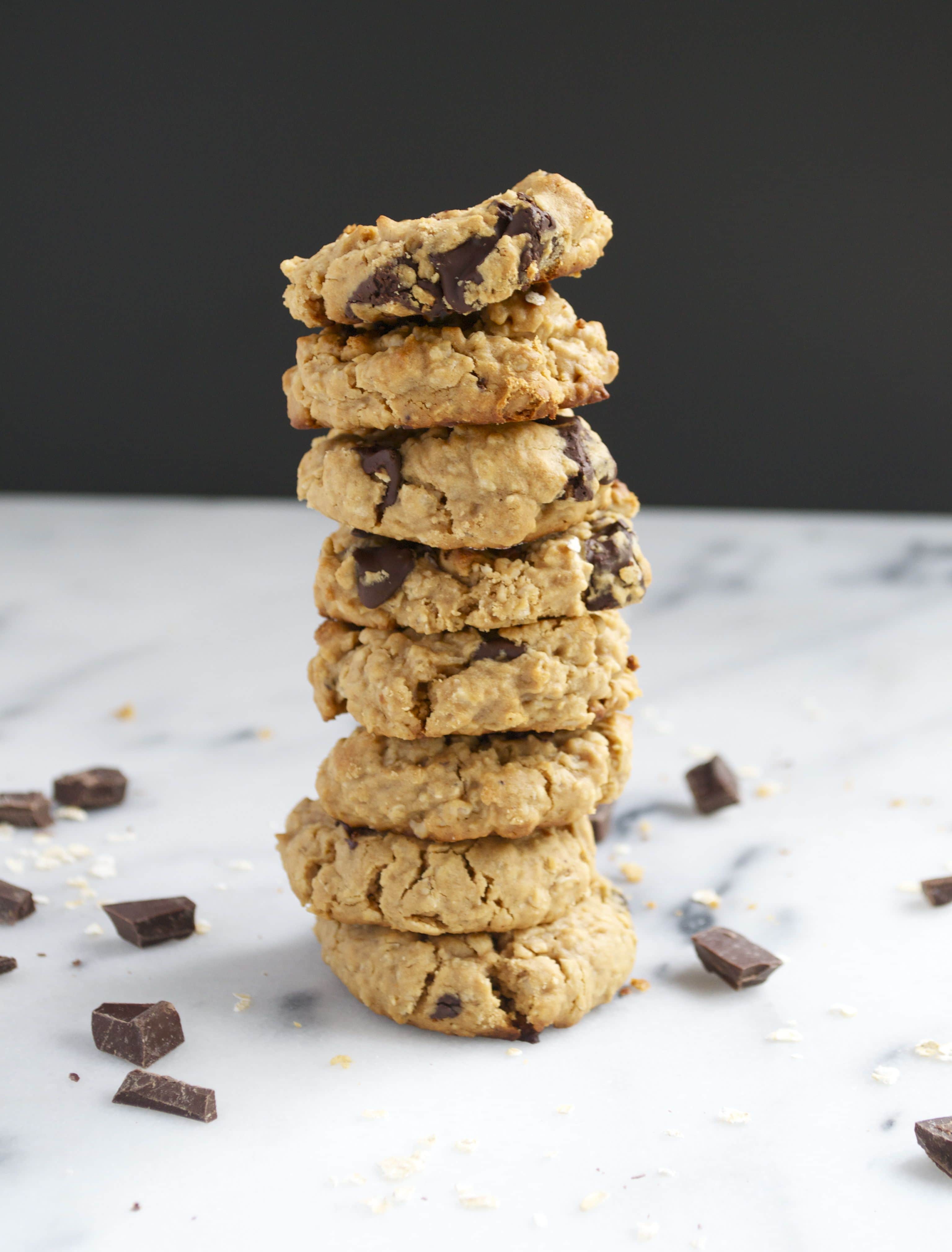 Vegan Peanut Butter Chocolate Chunk Cookies