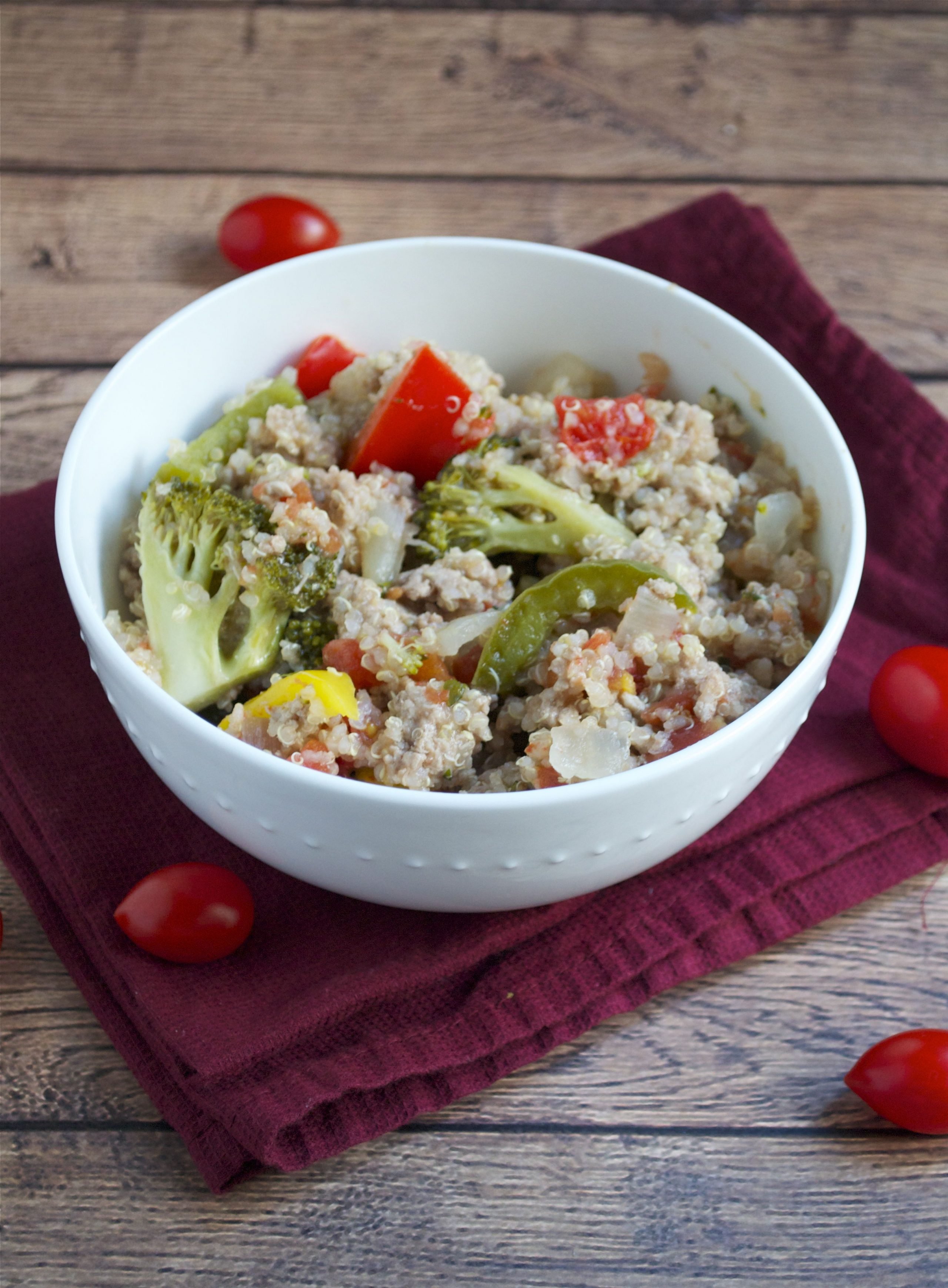 Turkey and Vegetable Quinoa Skillet