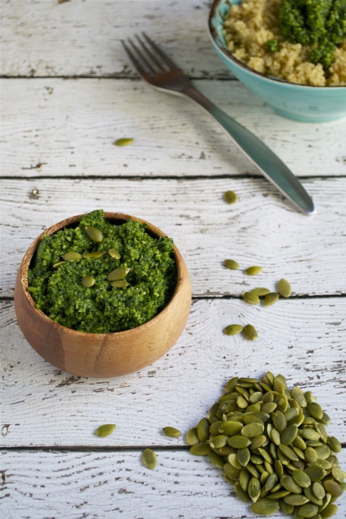 Vegan Kale Pumpkin Seed Pesto A Dash of Megnut