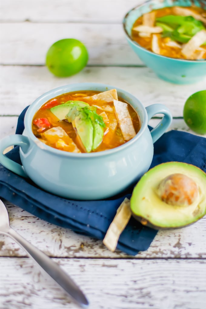 Crock-Pot Chicken Tortilla Soup - Gluten-Free and Dairy-Free