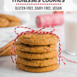 Chewy Ginger Molasses Cookies - Gluten-Free and Vegan - A Dash of Megnut