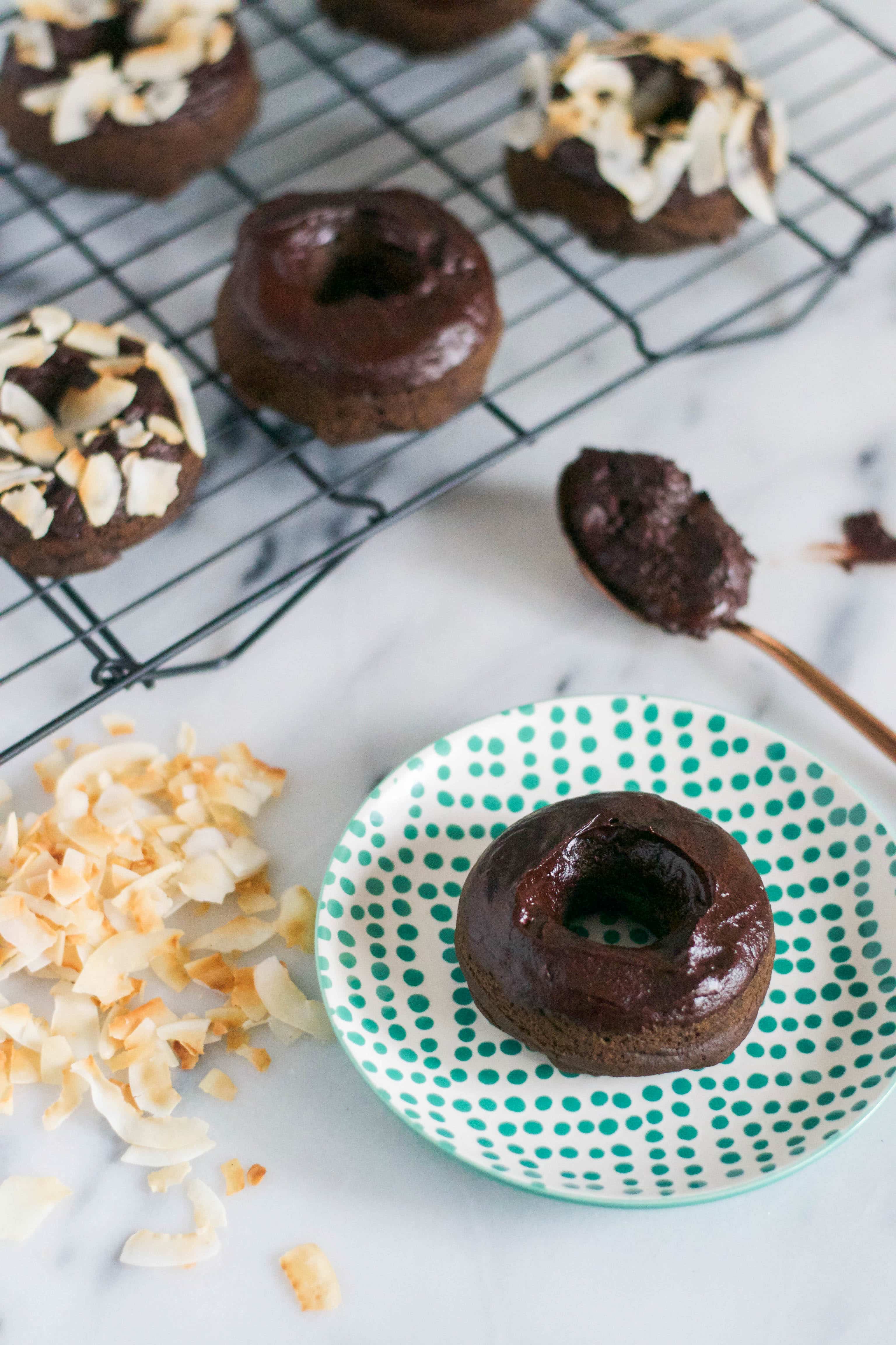 Baked Gluten-Free Vegan Chocolate Donuts
