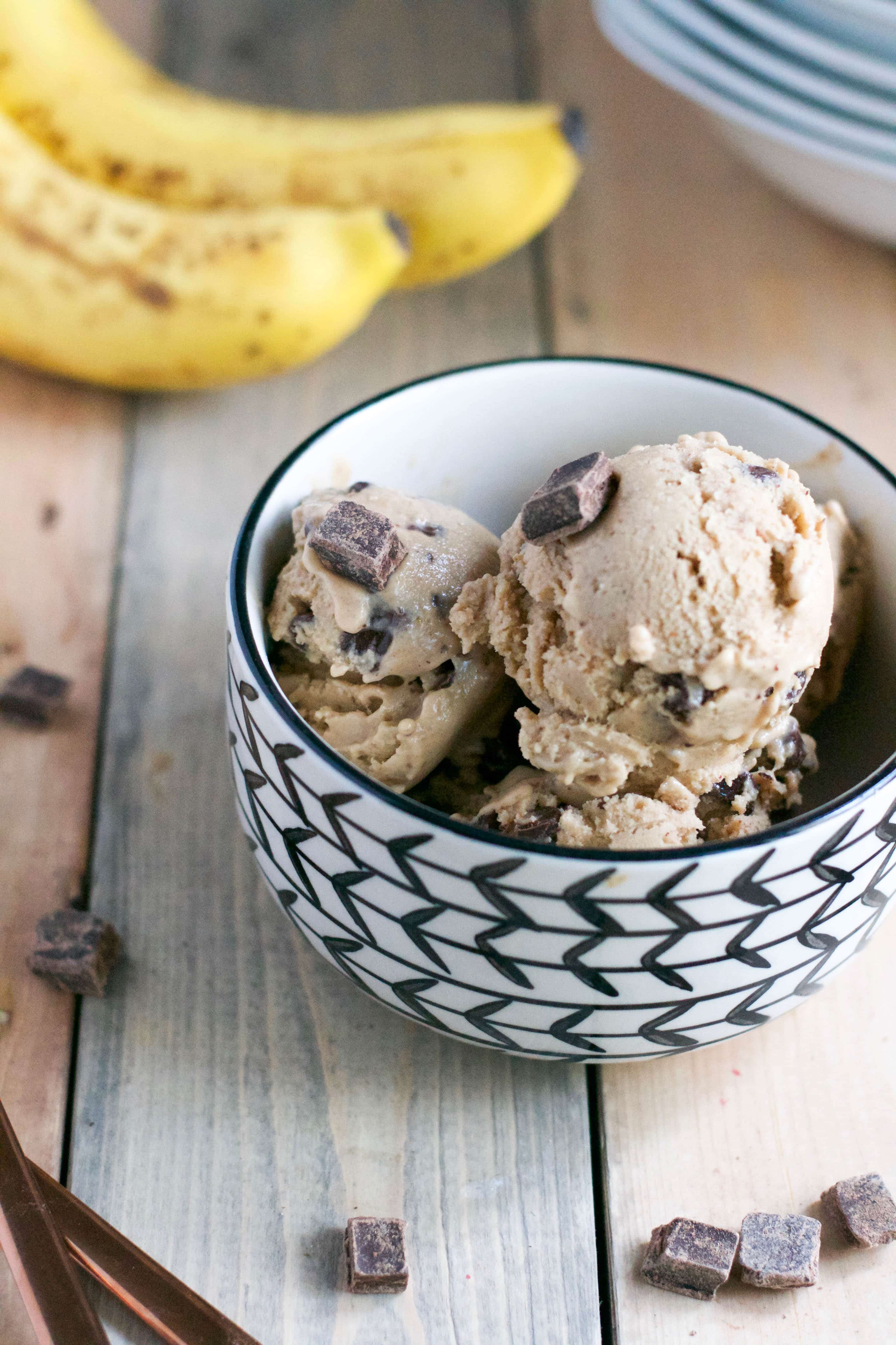 Vegan Banana Chocolate Chunk Ice Cream