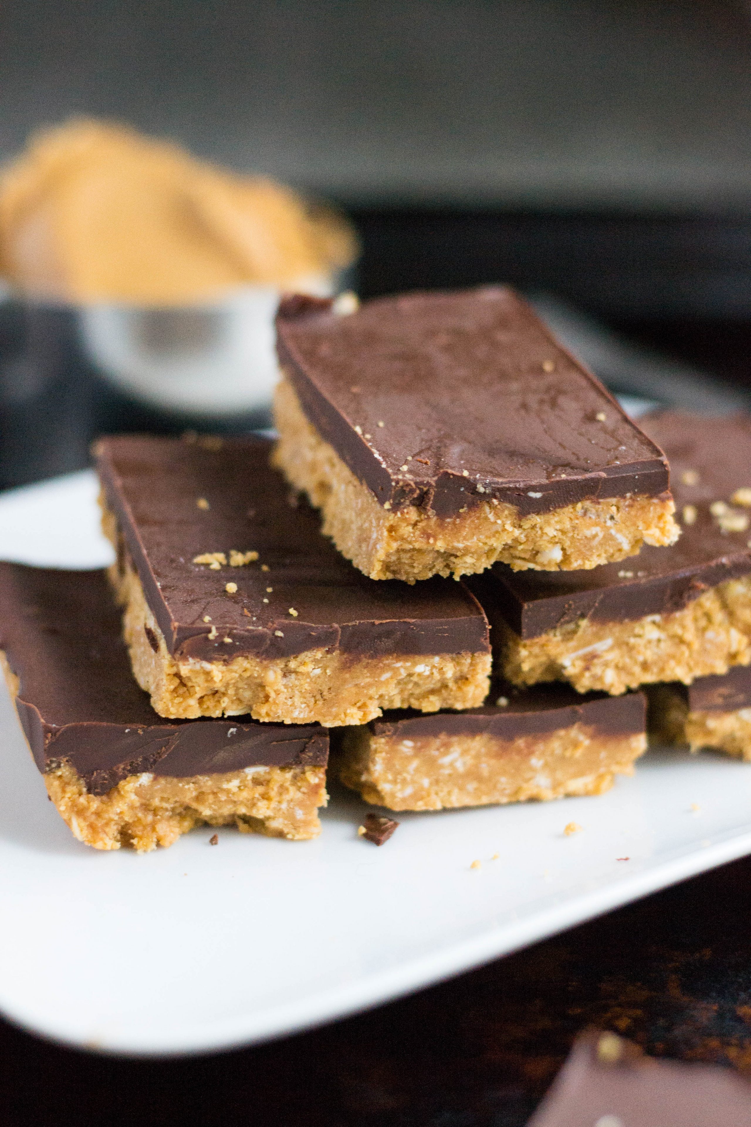 No Bake Peanut Butter Chocolate Bars