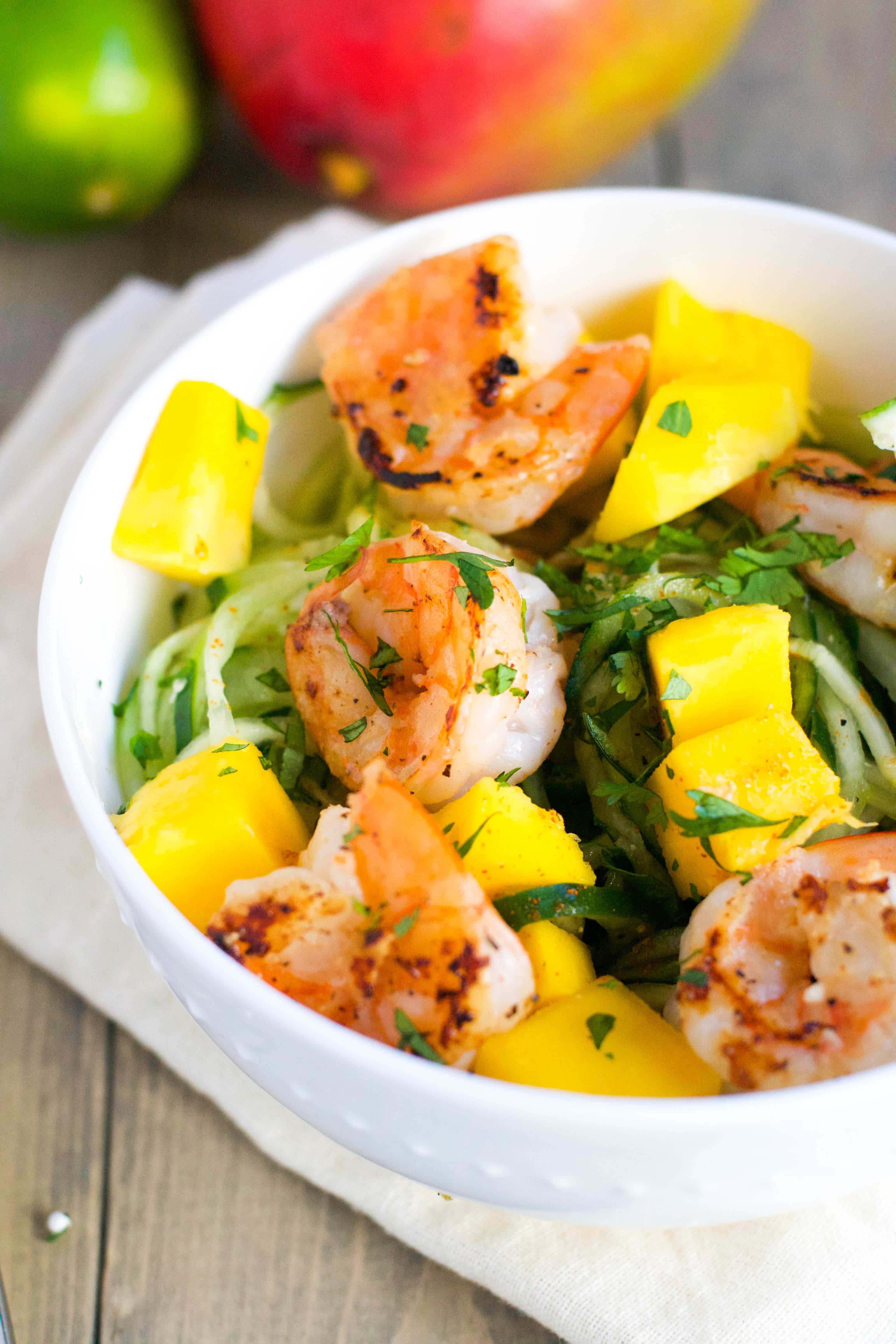 Mango and Shrimp Cucumber Noodles