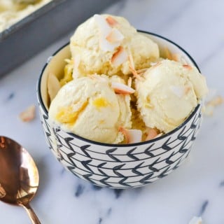 Vegan Coconut Hibiscus Ice Cream - Pineapple and Coconut