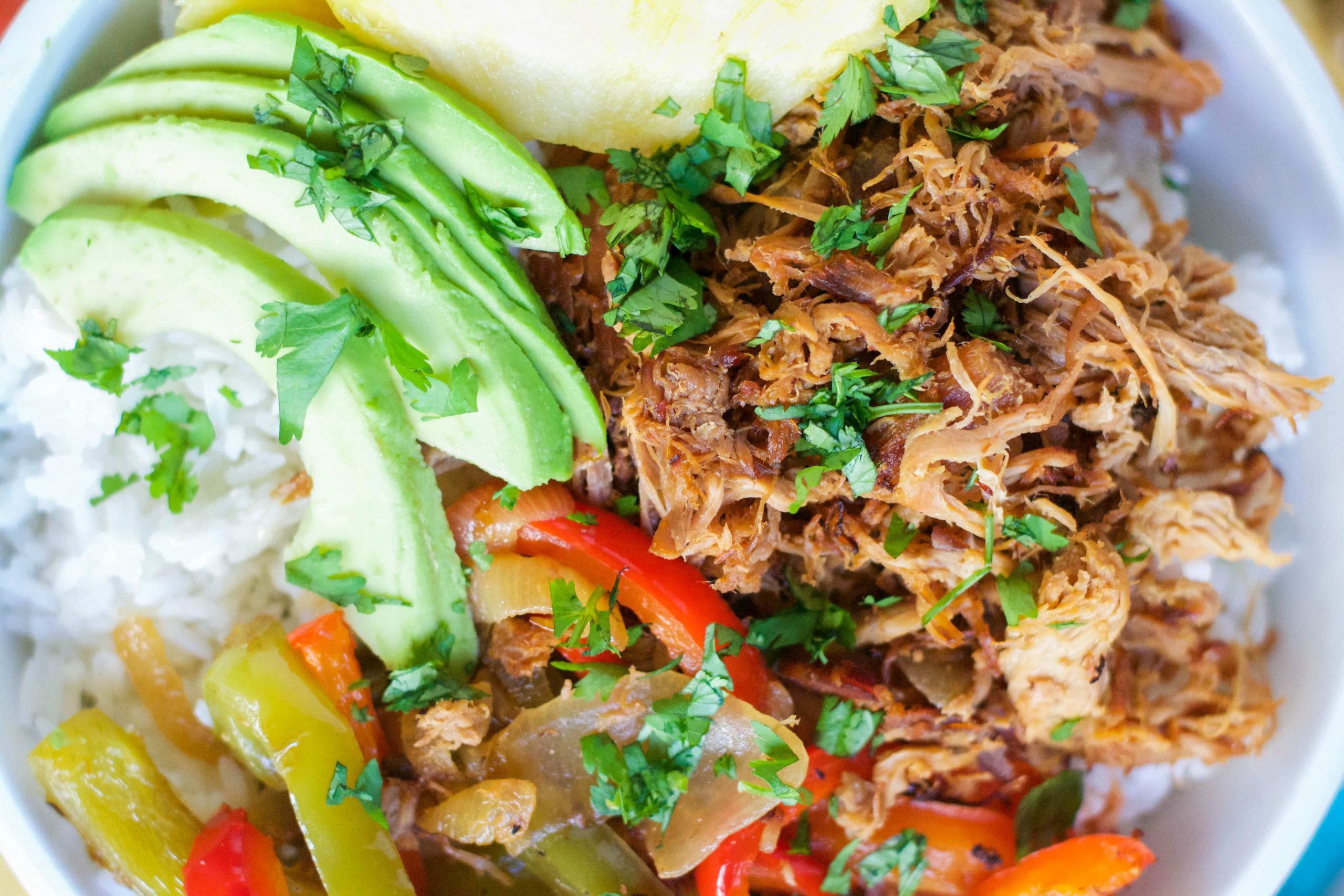 Crock Pot Pineapple Pork Burrito Bowl A Dash of Megnut