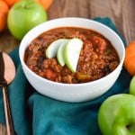 Pumpkin Apple Cider Turkey Chili (GF, DF) - A Dash of Megnut