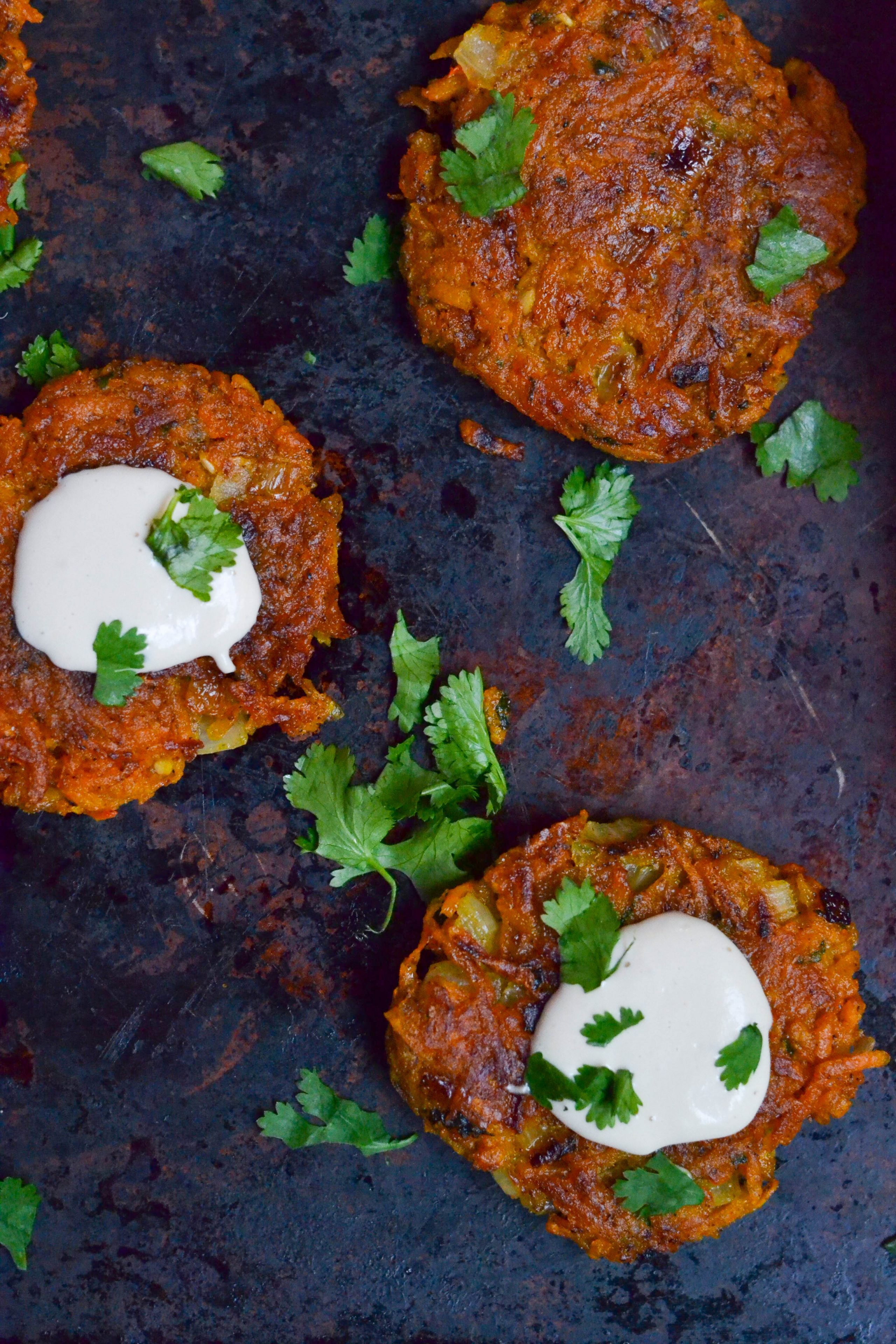 Vegan Curried Butternut Squash Fritters