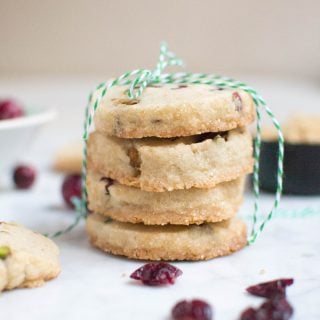 Gluten-Free Cranberry Pistachio Icebox Cookies (GF, DF, V) - A Dash of Megnut
