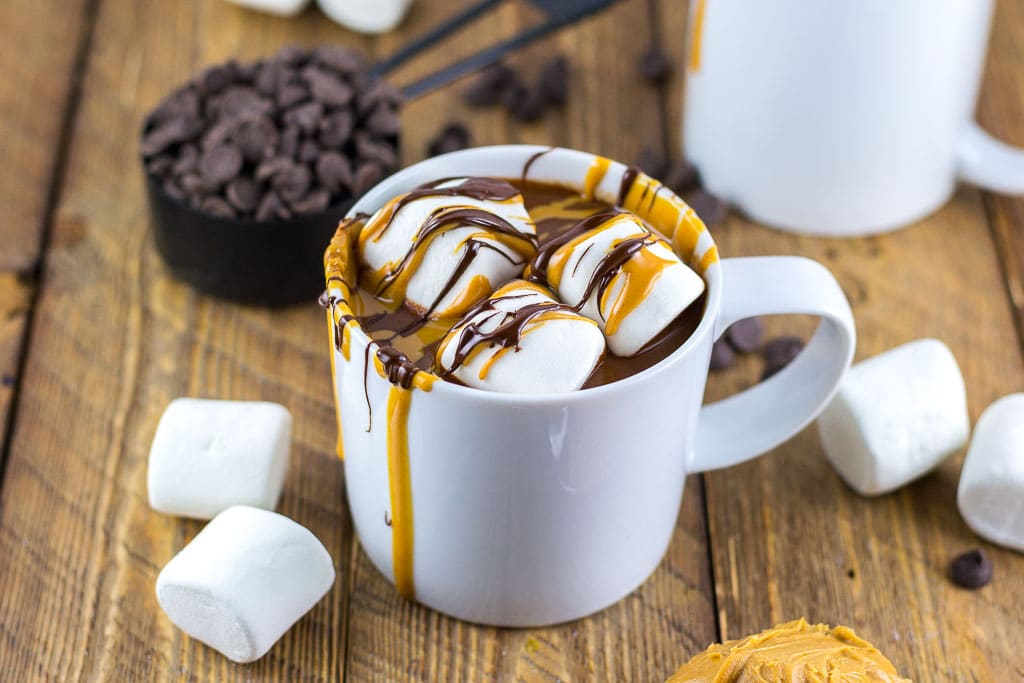 Peanut Butter Hot Chocolate - Inspired Fresh Life