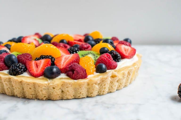 Gluten-Free Fruit Tart with Lemon Curd and Cream Cheese Filling