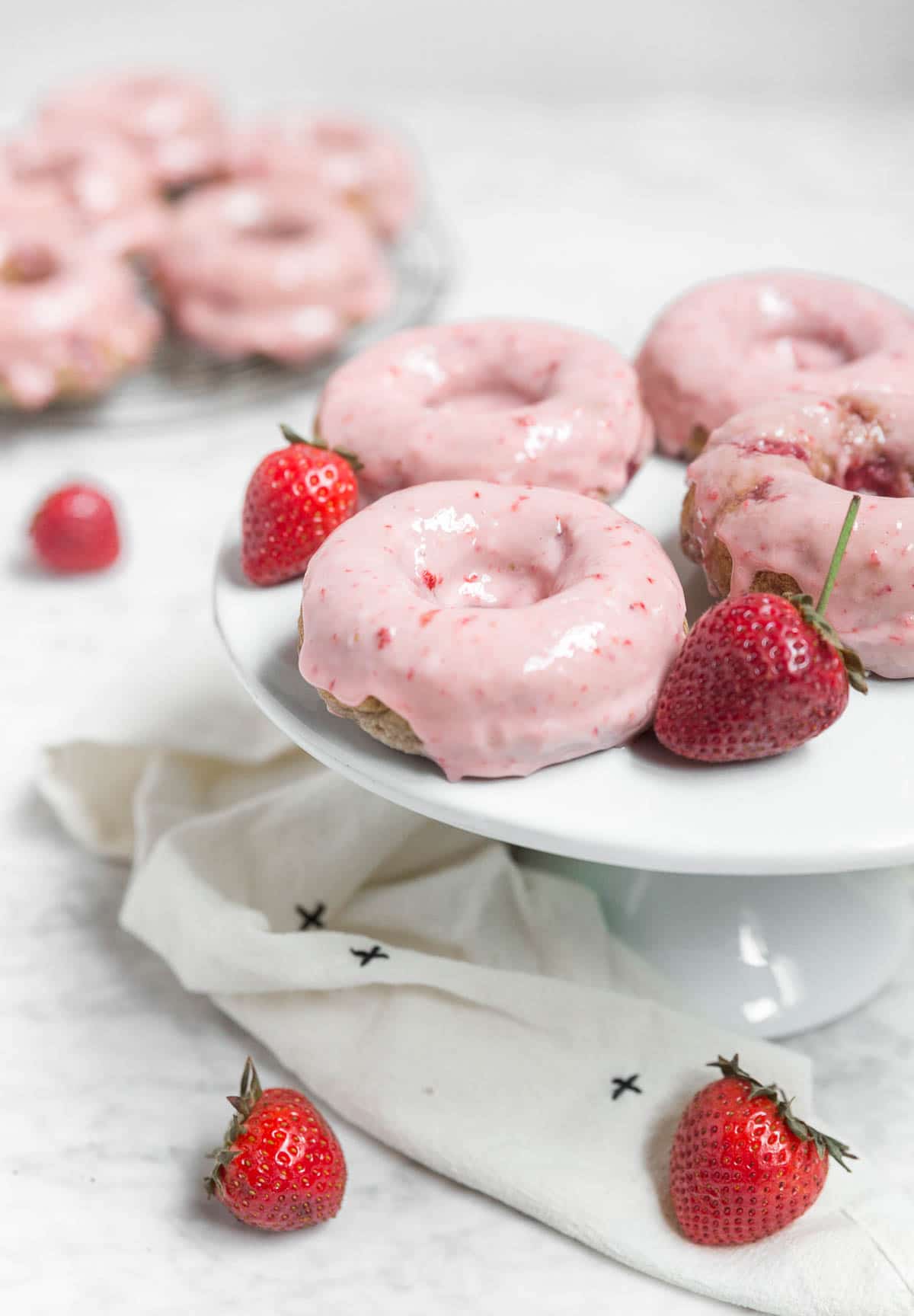 Baked Strawberry Donuts – Gluten-Free and Vegan