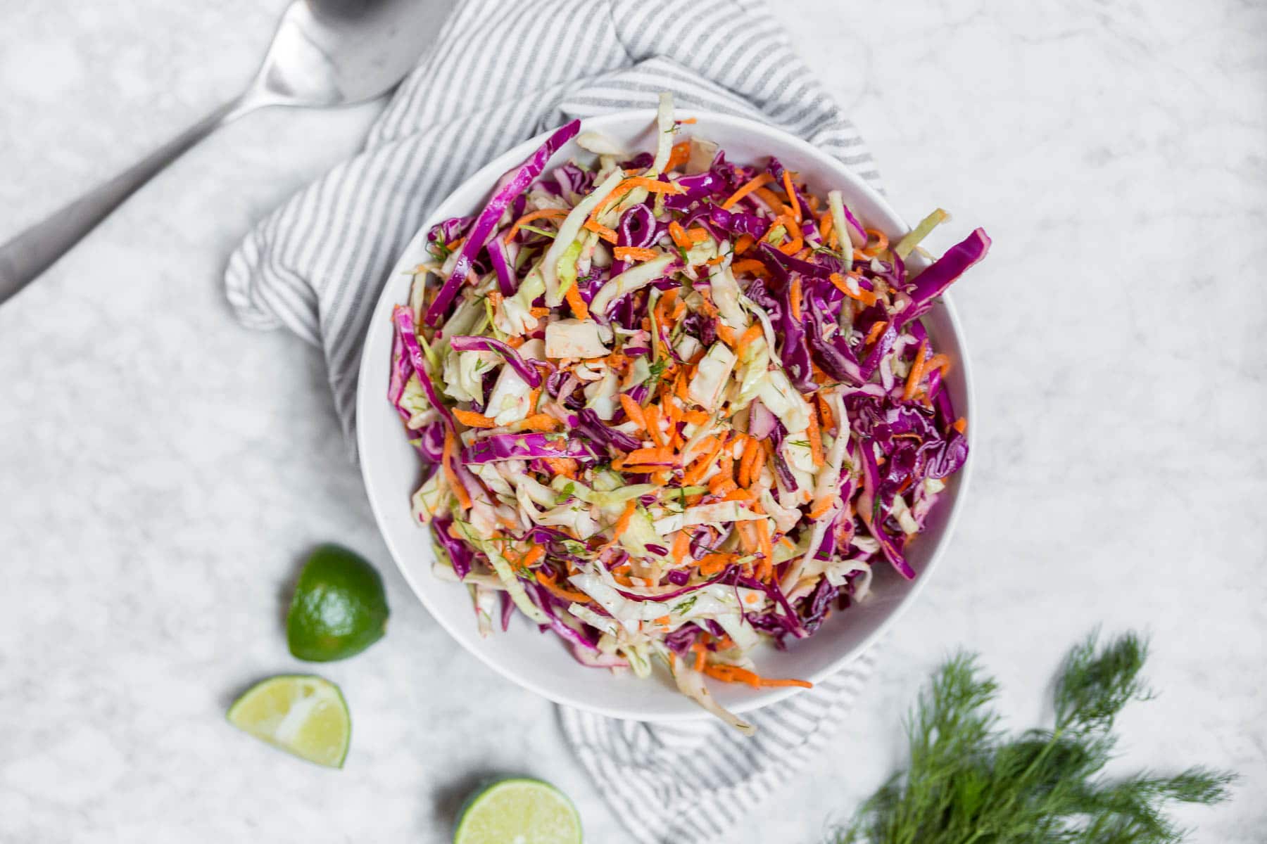 Easy Cabbage Dill Coleslaw — A Dash of Megnut