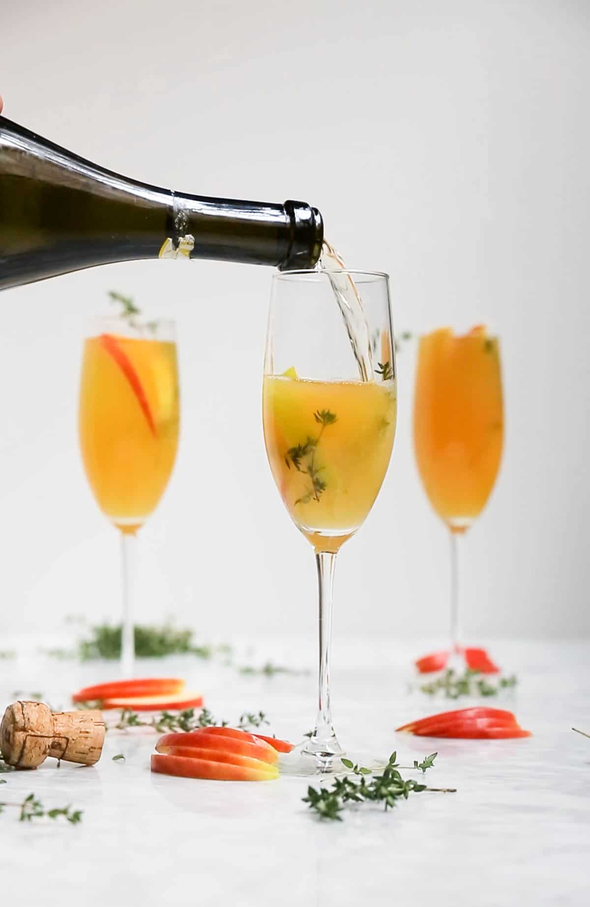 Gluten-Free Apple Cider Thyme Mimosa