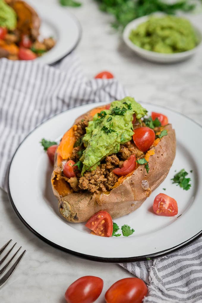 Whole30 Turkey Taco Stuffed Sweet Potatoes