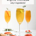Apple Cider Thyme Mimosa Cocktail