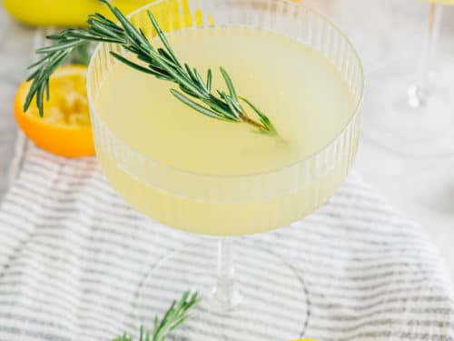 Meyer Lemon Rosemary Bees Knees Cocktail - A Dash of Megnut
