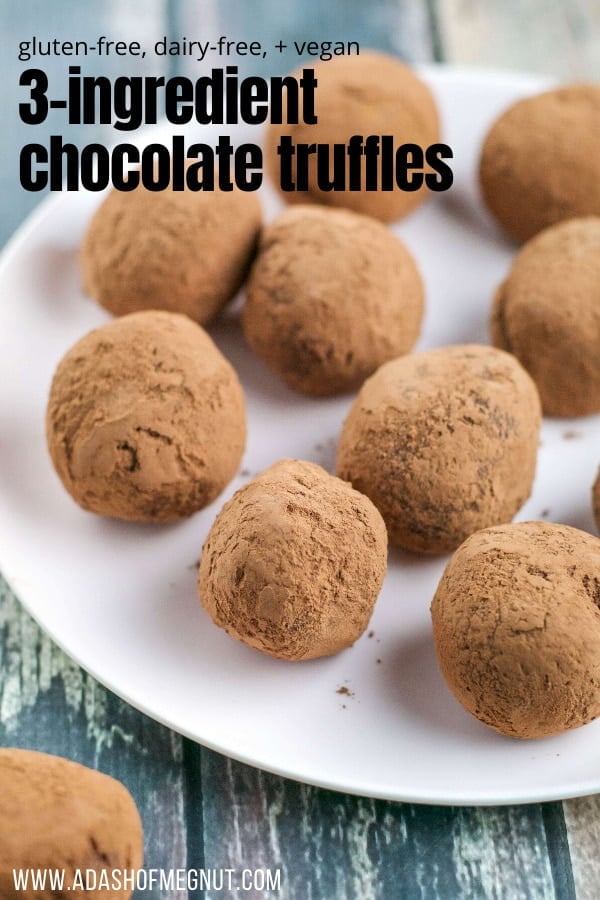 Easy Vegan Chocolate Truffles - Only 3 Ingredients