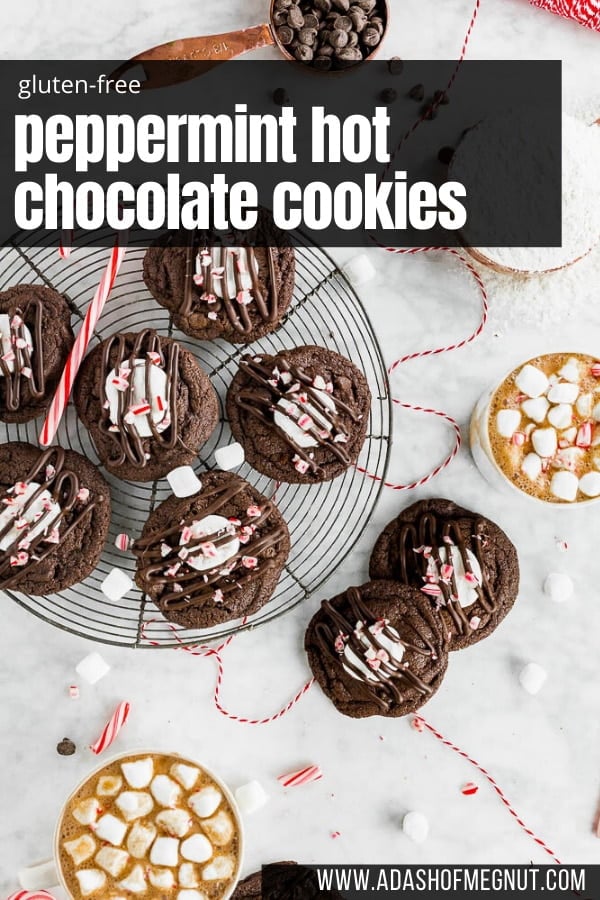 Gluten-Free Peppermint Hot Cocoa Cookies