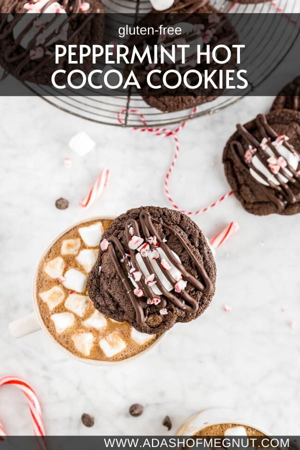 Gluten-Free Peppermint Hot Cocoa Cookies