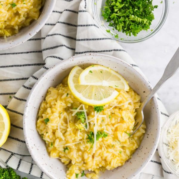 Instant Pot Lemon Risotto (GlutenFree with DairyFree and Vegan Option)