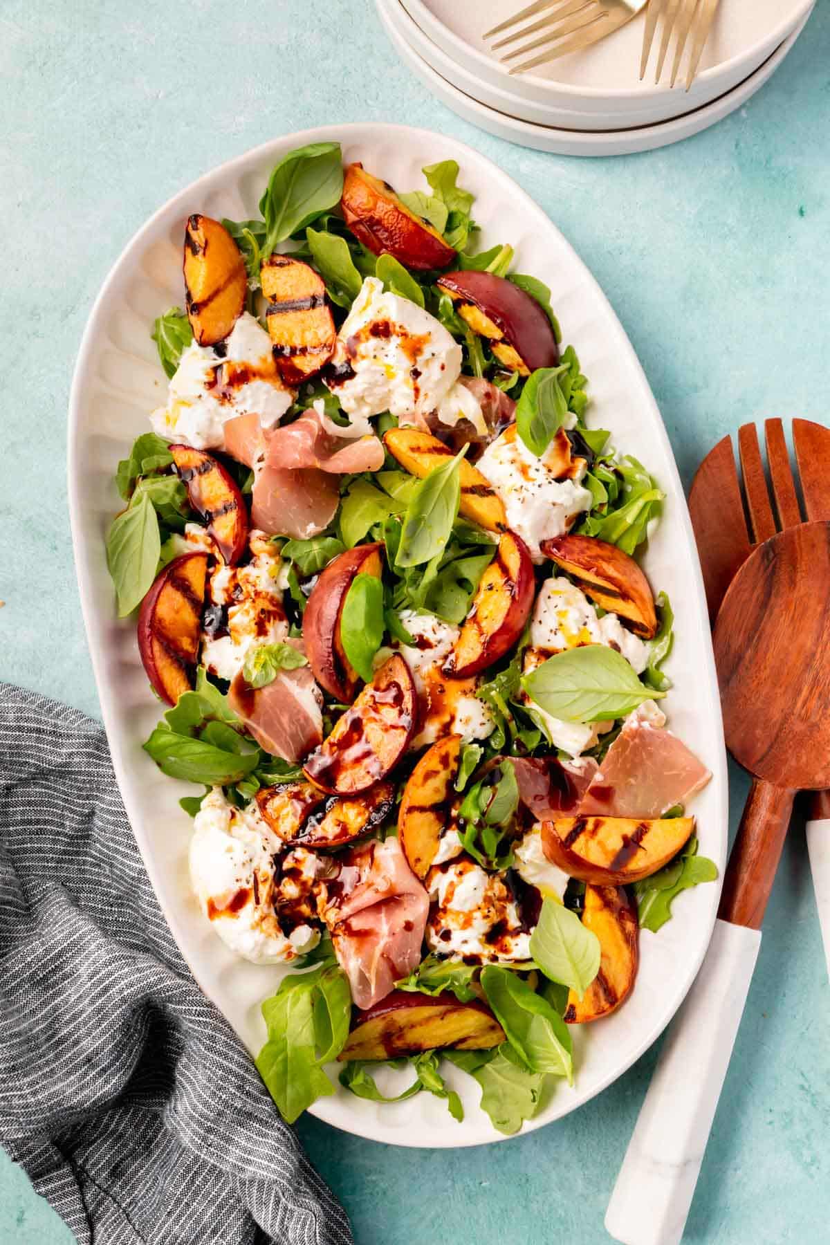 Grilled Peach Burrata Salad