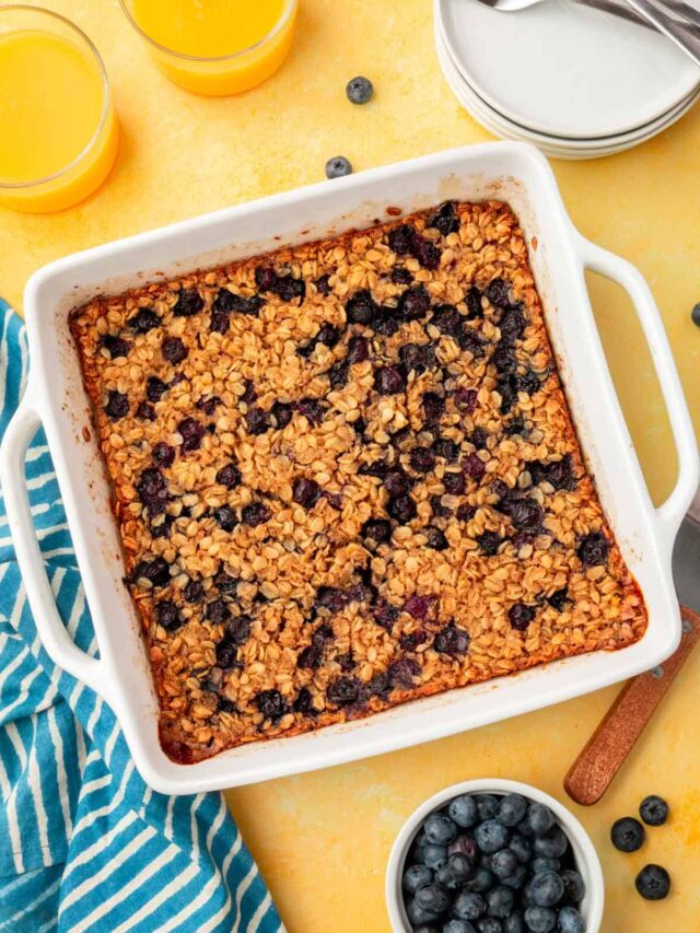 Baked Blueberry Oatmeal A Dash of Megnut