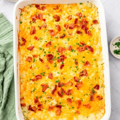 Twice Baked Mashed Potatoes - A Dash of Megnut