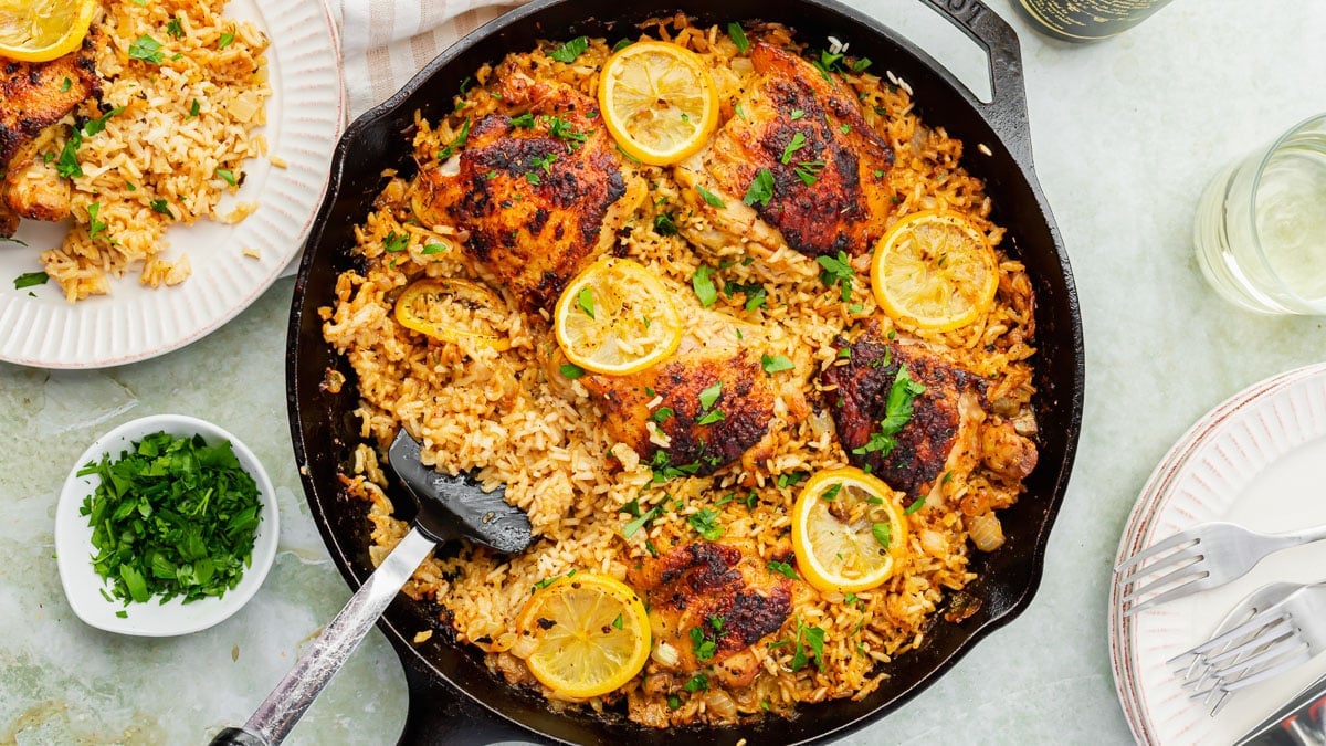 One Pot Chicken and Rice - A Dash of Megnut