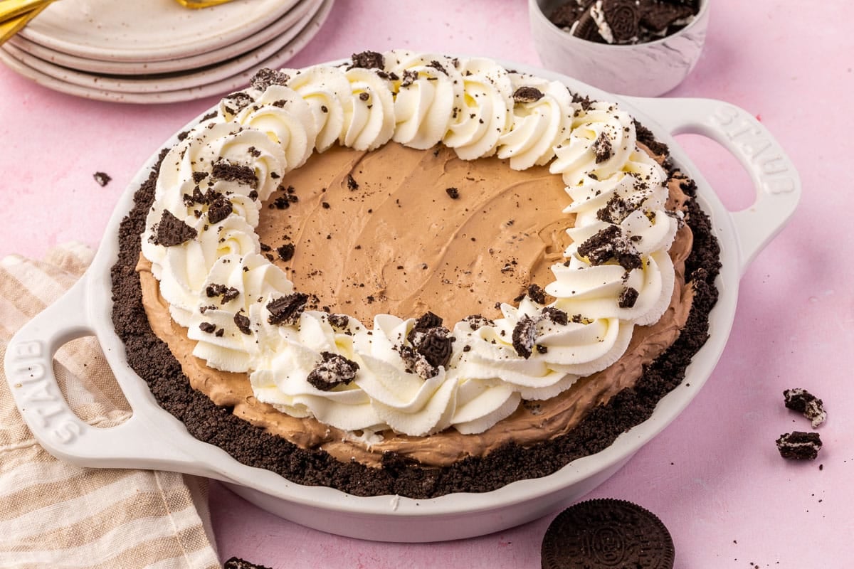Gluten Free Pudding Oreo Pie - No Bake Dessert Recipe