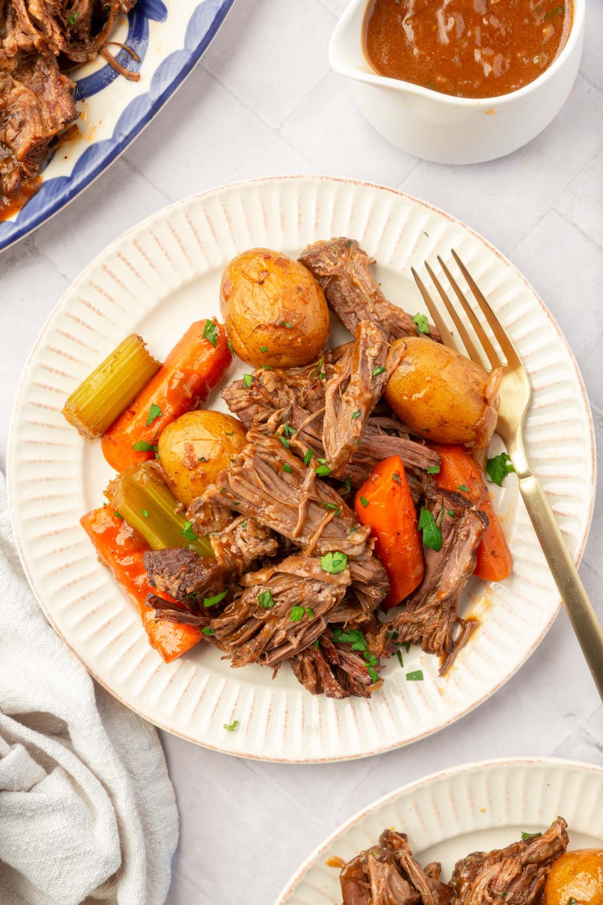 Image of plated gluten-free pot roast.